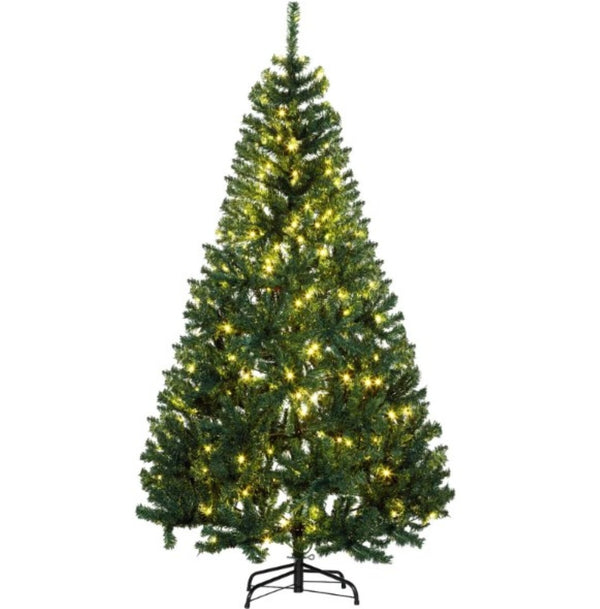 English Elm Artificial Pink Holiday Tree with 250 Warm Led Lights and 1000 Full Branch Tips T3971P418981