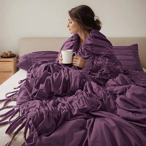 English Elm 3PCS Queen Comforter Set – Ultra-Soft Washed Microfiber Comforter with Plush Poly Fill, Cozy Luxury Bedding Purple 16.73 L x 12.99 W x 7.87 H B035P341086