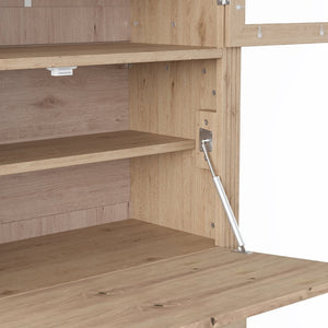 English Elm Topmax Shaker Pantry Cabinet with Drawers Power Outlet and Glass Doors SP000094AAA
