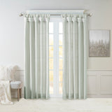 Madison Park Emilia Transitional Twist Tab Lined Window Curtain Panel WIN40-121 Dusty Aqua