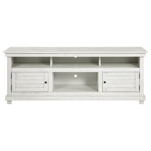 English Elm Castleton Farmhouse Media Console with Shuttered Doors and Distressed Pine Finish B062P451646