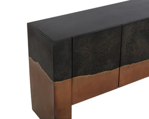 Sunpan Tapio Sideboard - Unique Mango Wood Elegance With Copper & Zinc Iron Patina For Stylish Spaces Black Iron ,Wood 111818