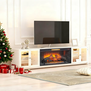 English Elm 42 Inch Infrared Quartz Fireplace Insert with 3d Flame Effect and Built-in Speaker W1769P405043