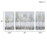 Madison Park Blue Midst Forest Transitional Gold Foil Triptych 3-piece Canvas Wall Art Set MP95C-0226 Blue Multi