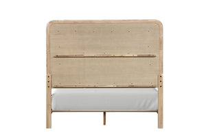 English Elm King Bedroom Set Channel Tufted Headboard Mango Wood Natural Finish with Nightstands B2741S00944