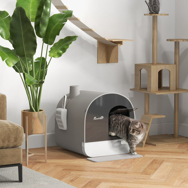 English Elm PawHut Reversible Cat Scratching Board 4-Pack for Indoor Cats – Eco-Friendly Cardboard Pad, Durable Protects Furniture Light Gray W2225P217606