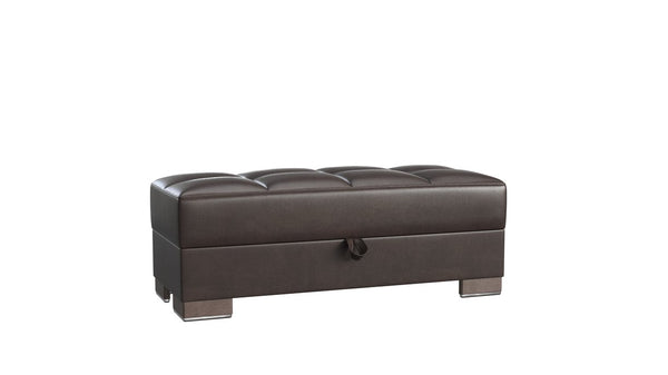 English Elm PrimeNest NimbusFlow Ottoman with Storage and Chenille Upholstery, Click-Clack Convertible Comfort Brown PU B030P280970