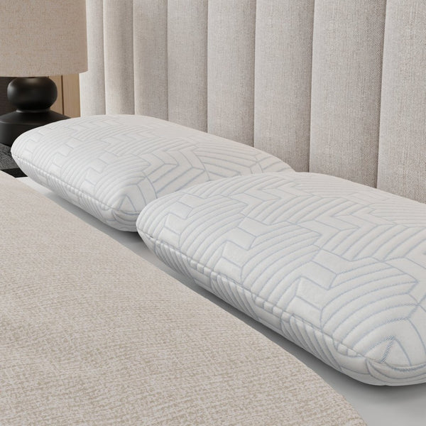 English Elm Bella Memory Foam Contour Pillow Phase Change Cover Cooling Ventilated Sleep Support B337P360168