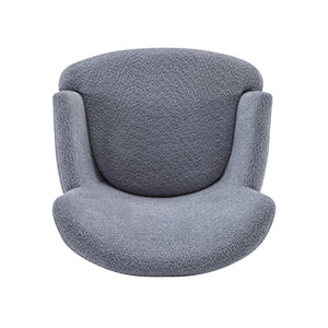 English Elm Christopher Knight Home® - Gerald Boucle Upholstered Club Chair with Tapered Birch Legs, Tonal Piping and Cozy Texture Black,Dusty Blue 33 L x 32.75 W x 30 H N776P243523B