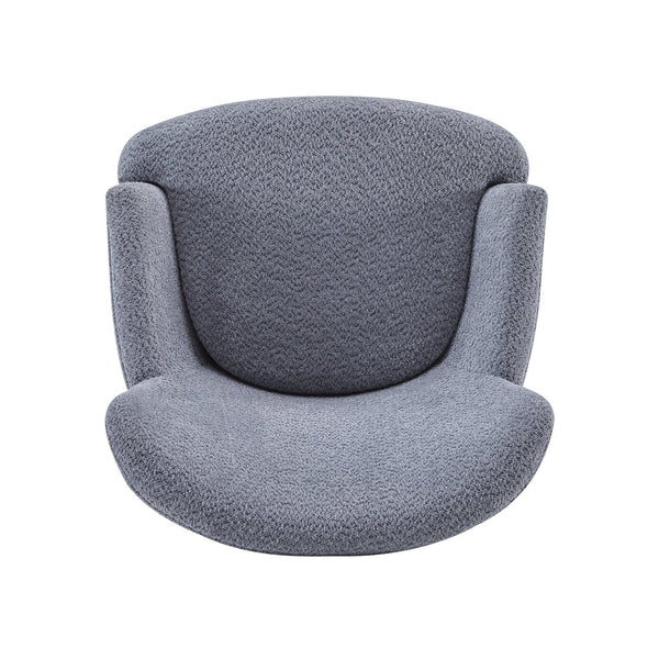 English Elm Christopher Knight Home® - Gerald Boucle Upholstered Club Chair with Tapered Birch Legs, Tonal Piping and Cozy Texture Black,Dusty Blue 33 L x 32.75 W x 30 H N776P243523B