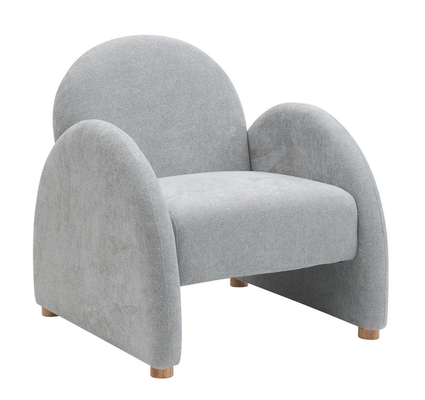 English Elm Modern Boucle Accent Armchair – Stylish Gray Lounge Chair With Curved Armrests For Any Space T3903P372602