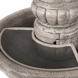 Christopher Knight Home® - Noble House - Frederick Outdoor 4 Spout Fountain, Light Brown