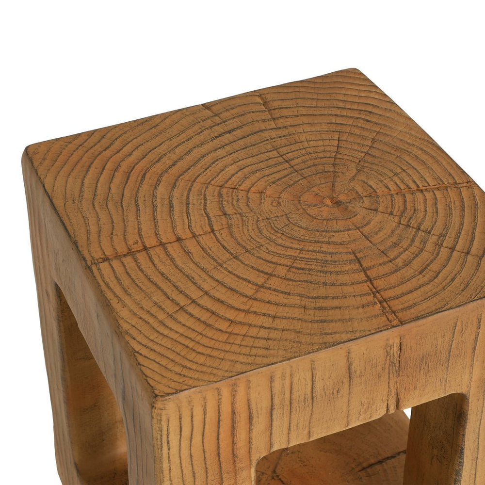 English Elm Mgo Handcrafted Side Table with Faux Wood Grain Finish for Living Room or Bedroom N772P408185W