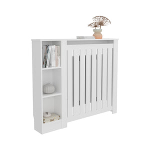 English Elm Radiator Cover Cabinet Slatted Ventilated Enclosure Matte Black Modern Minimalist Decor B070P337155