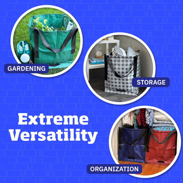 English Elm Heavy Woven Polypropylene 22 Gallon Self Standing Tote for Moving Storage and Hauling W2181P193828