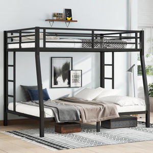 English Elm Metal Full Xl Over Queen Bunk Bed – Heavy-Duty, Space-Saving, Noise-Reducing Comfort For All Ages W1580S00238