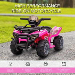 English Elm Aosom 6v Electric Toddler Atv Quad Ride on with Non-slip Grip and Durable Tires W2225P217192