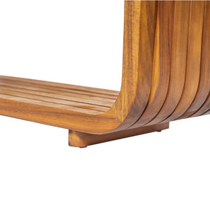 English Elm Christopher Knight Home® - Melow Acacia Wood Coffee Table Teak Finish — Ready-to-Use Hollowed Elongated Design, 50.5" L N775P361822T