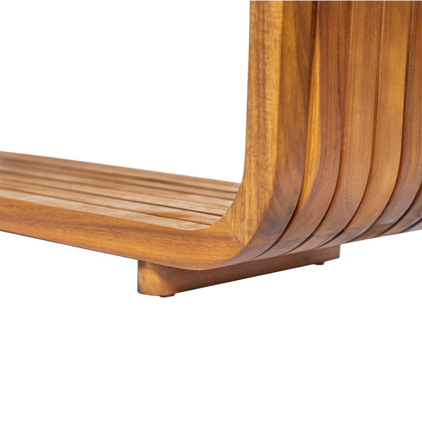 English Elm Christopher Knight Home® - Melow Acacia Wood Coffee Table Teak Finish — Ready-to-Use Hollowed Elongated Design, 50.5" L N775P361822T