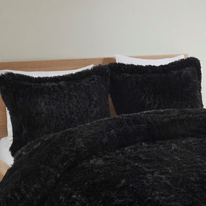English Elm Full/Queen Shaggy Long Fur Comforter Mini Set - Plush Faux Fur Cozy Comfort, Reversible Warmth B03595934