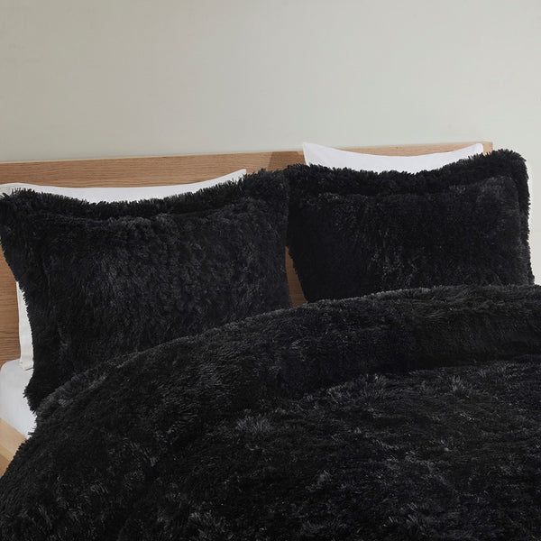 English Elm Twin/Twin Shaggy Long Fur Comforter Mini Set - Plush Faux Fur Cozy Bedding, Fluffy Warm Twin XL Finish B03595933