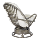 OSP Home Furnishings Tahiti Rattan Swivel Rocker White