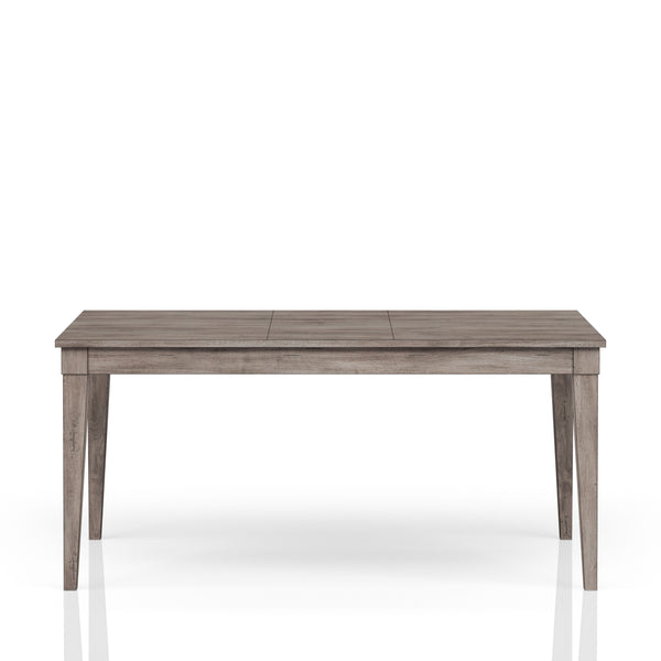 English Elm Rustic Solid Wood Dining Table with Two Hidden Drawers and 78" Expandable Leaf Seats Eight Gray 82 L x 41.75 W x 6.75 H B2699P218271