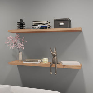 English Elm Greer Floating Shelf Set Of 2 In Pine Melamine - Modern Minimalist Design For Stylish Storage B128P245005