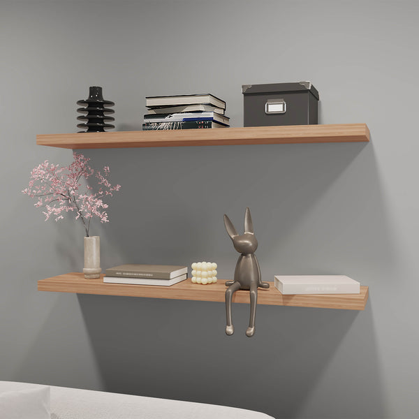 English Elm Greer Floating Shelf Set Of 2 In Pine Melamine - Modern Minimalist Design For Stylish Storage B128P245005