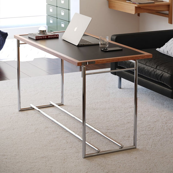 English Elm Rio Bauhaus Flip Top Coffee Table Solid Wood and Steel for Modern Apartment Living W3318P308508