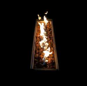English Elm Steel 58" Rectangular Propane/Natural Gas Fire Pit Table with Lid, 8-Hour Burn, Cover Included B120P198411