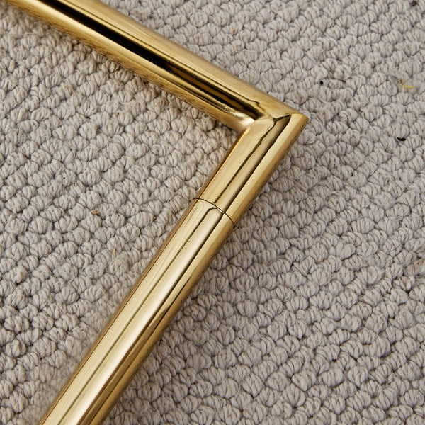 English Elm Table Modern Dining Set With Glass Top, Imitation Marble Finish, 6 Black Pu Chairs & Gold Legs W1151S04328-GIGA