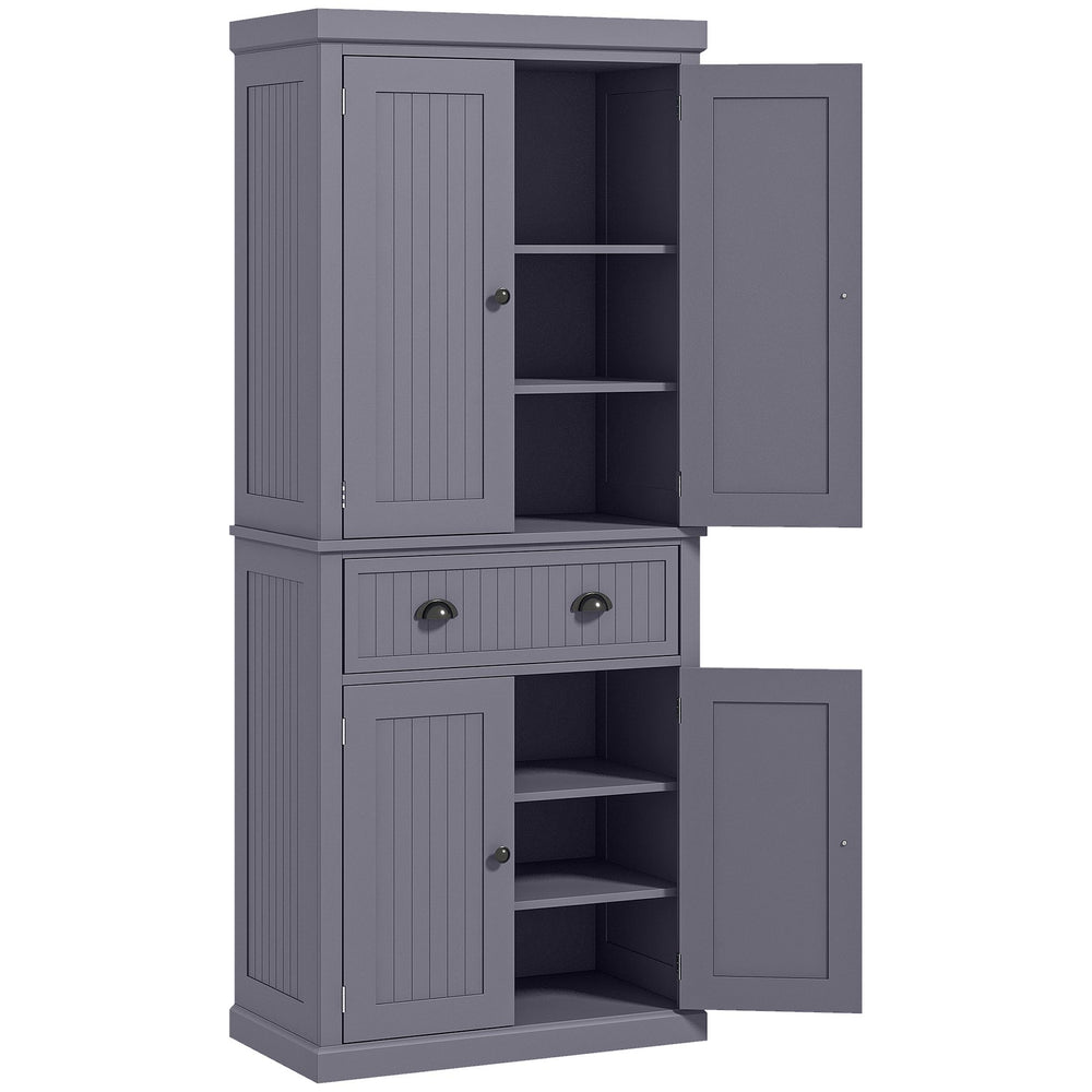 English Elm Homcom 72" Tall Kitchen Pantry Cabinet With Adjustable Shelves, Drawer & Classic Navy Blue Finish W2225P249922