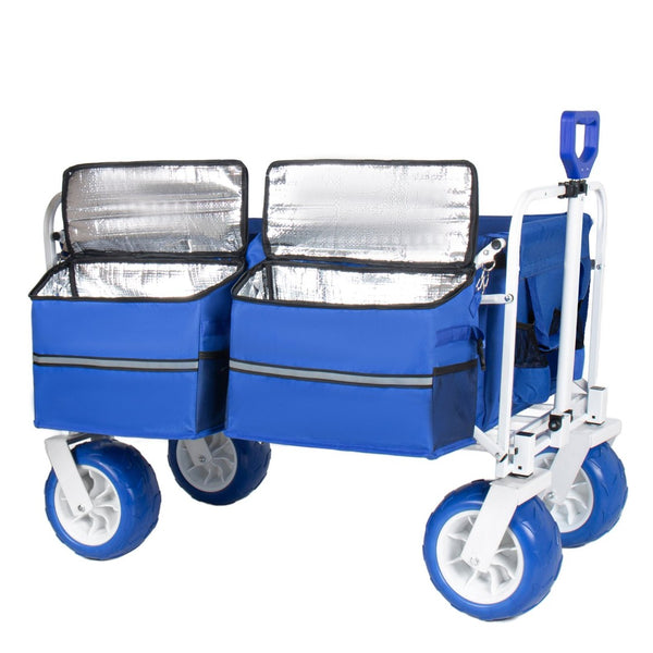 English Elm Beach Wagon Heavy Duty Folding Cart with 500lb Capacity and All Terrain Pvc Wheels W2932P412003