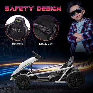 English Elm Aosom Licensed Bmw I4 12v Kids Ride on Car with Remote Suspension and Soft Start White W2225P217189