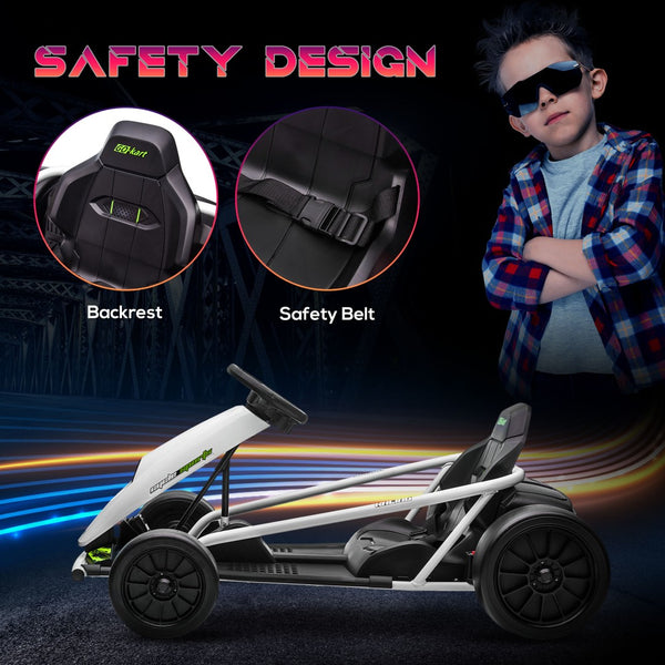 English Elm Aosom Licensed Bmw I4 12v Kids Ride on Car with Remote Suspension and Soft Start White W2225P217189