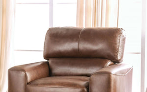 English Elm Transitional Marsicano Chair with Tight Back, Wide Track Arms, Deep Seating & High-Density Foam Support Cognac 43 L x 39 W x 40 H B2741P380790