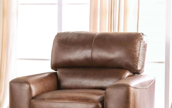 English Elm Transitional Marsicano Chair with Tight Back, Wide Track Arms, Deep Seating & High-Density Foam Support Cognac 43 L x 39 W x 40 H B2741P380790