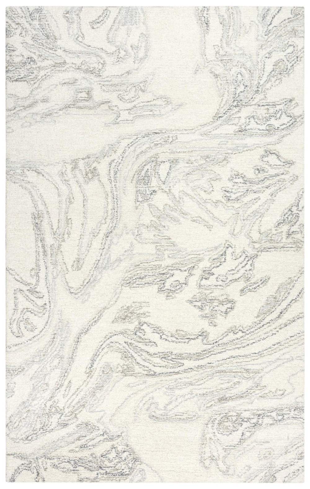 Alora Decor Peace Hand-Tufted Wool Rug With Marble-Inspired Pattern, Luxurious Soft Loop Pile For Elegance 8'9" x 11'9" 02002010100378919