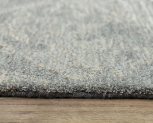 Alora Decor Peace Hand-Tufted Gray Wool Rug With Looped Pile And Hand-Serge Edges, Neutral Transitional Accent 8'9" x 11'9" 02002010400338919