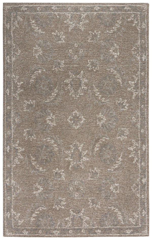 Alora Decor Peace Hand-Tufted Wool Rug In Warm Brown With Cream Accents — Transitional, Durable, Artisanal Quality 5' x 7'6" 02002010800120576