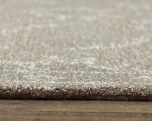 Alora Decor Peace Hand-Tufted Wool Rug In Warm Brown With Cream Accents — Transitional, Durable, Artisanal Quality 5' x 7'6" 02002010800120576