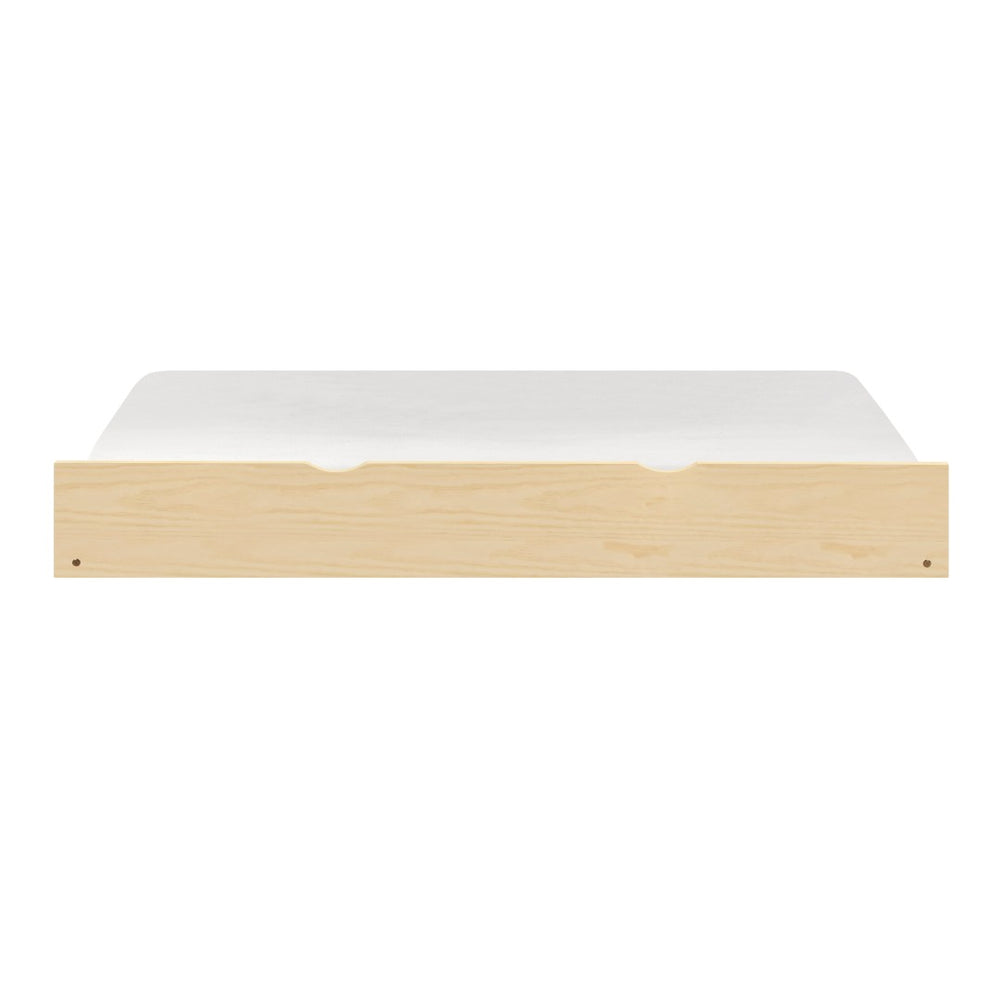 English Elm Natural Pine Twin Trundle Bed Handleless Low Profile Scandinavian Bedroom Unit B011P471681
