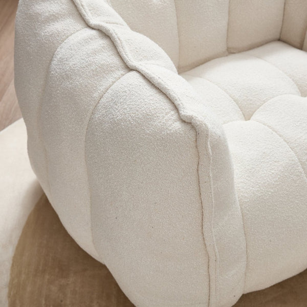 English Elm Soft Bean Bag Chair With High-Resilience Foam Chips & Footstool – Ideal For Gaming, Reading, Relaxing W1996P309477-GIGA