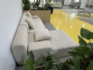 English Elm Cloud boneless sofa with anti-slip base, memory foam deep-seat modular sleeper, storage pocket comfort Beige W861S00016