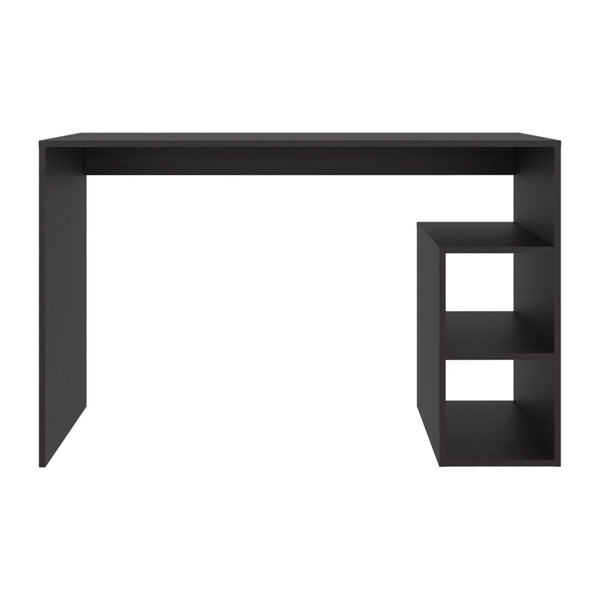 English Elm Benson Writing Desk with Three Open Shelves Wengue Finish Home Office Storage Black B097P474292