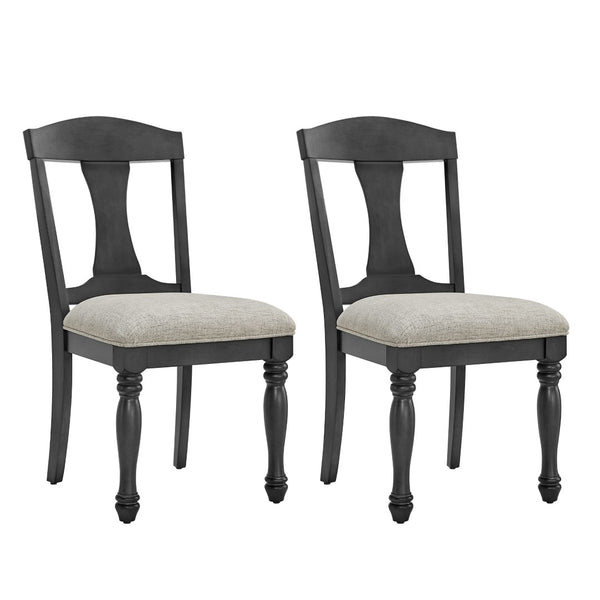 English Elm Wooden Frame Upholstered Dining Chairs Set Of 2 - Retro Mid-Century Design For Stylish Spaces W2582P205329-GIGA