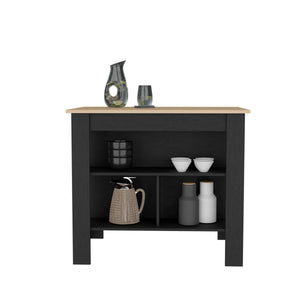 English Elm Cortes 2-Tier Kitchen Island With Spacious Worktop, Versatile Storage & Stylish Modern Finish B070P234332