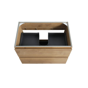 English Elm Alice30-106, Wall Mounted Oak Bathroom Vanity Cabinet Two Soft Close Drawers Basin Free W1865P488148