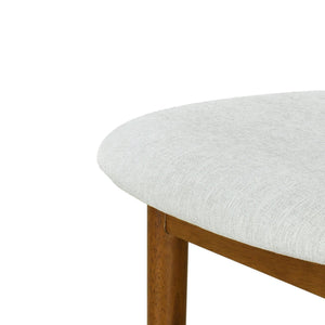 English Elm Christopher Knight Home® - Renee Mid-Height Upholstered Barstool with Cloud-Top Backrest and Stain-Resistant Fabric, Set of 2 Ivory,Walnut N775P277442I